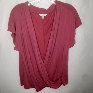 Lucky Brand Wrap Short Sleeve Top
